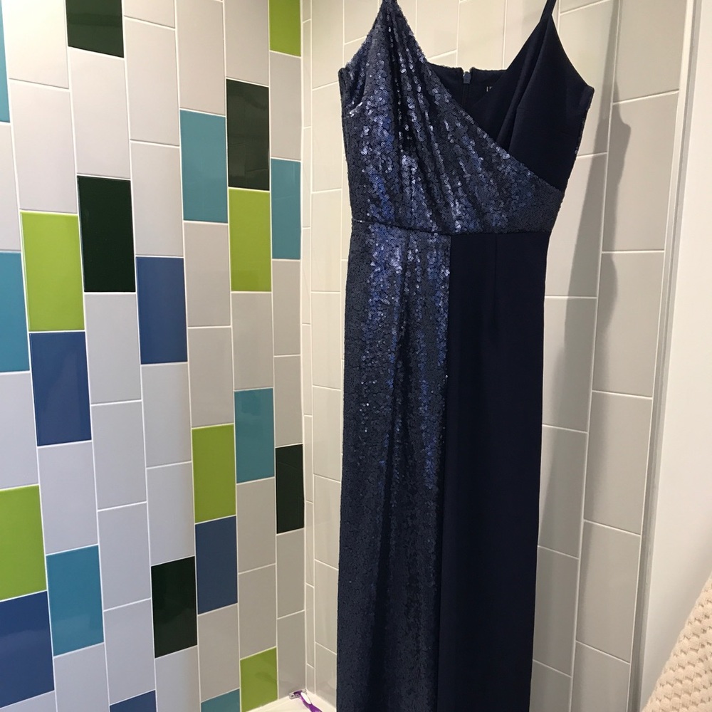 Blue sequinned jumpsuit